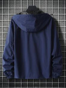 Manfinity Hypemode Lỏng lẻo phù hợp Nam Chi tiết Bear Patch Dây kéo áo có mũ Áo khoác ( Áo thun Đã Bao gồm ) - Màu xanh lam - Xem 2