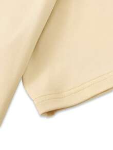 Manfinity Homme Nam In Cánh Viền tương phản Áo polo - Màu Khaki - Xem 3