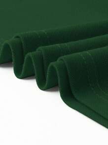 Manfinity Homme 男士翅膀印花拼接邊POLO衫 - 墨綠色 - 查看 3