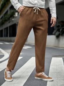 Manfinity VCAY 男士腰部抽繩斜口袋長褲