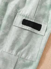 SHEIN 女小童小高領背心上衣和紮染長褲和帽 - 彩色 - 查看 3