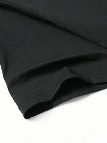 Manfinity 男士卡通圖案T恤 - 黑色 - 查看 3