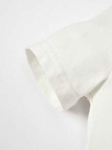 Cozy Pixies Newborn Baby Boy 3pcs Striped & Letter Graphic Contrast Binding PJ Set - Multicolor - View 8