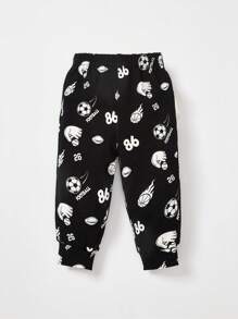 Cozy Pixies Newborn Baby Boy 3pcs Striped & Letter Graphic Contrast Binding PJ Set - Multicolor - View 11