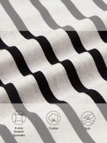Cozy Pixies Newborn Baby Boy 3pcs Striped & Letter Graphic Contrast Binding PJ Set - Multicolor - View 20