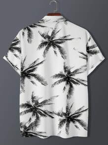 Manfinity Dauomo Hombres Camisa con estampado tropical