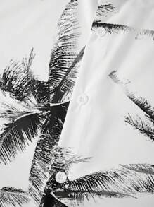 Manfinity Dauomo Hombres Camisa con estampado tropical