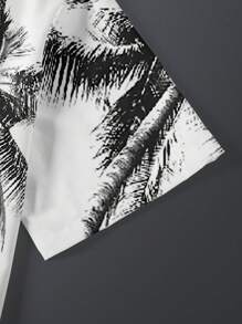 Manfinity Dauomo Hombres Camisa con estampado tropical