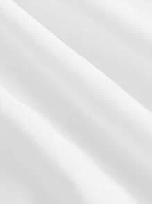 SHEIN MOD 印花泡泡袖荷葉邊連衣裙 - 藍白色 - 查看 4