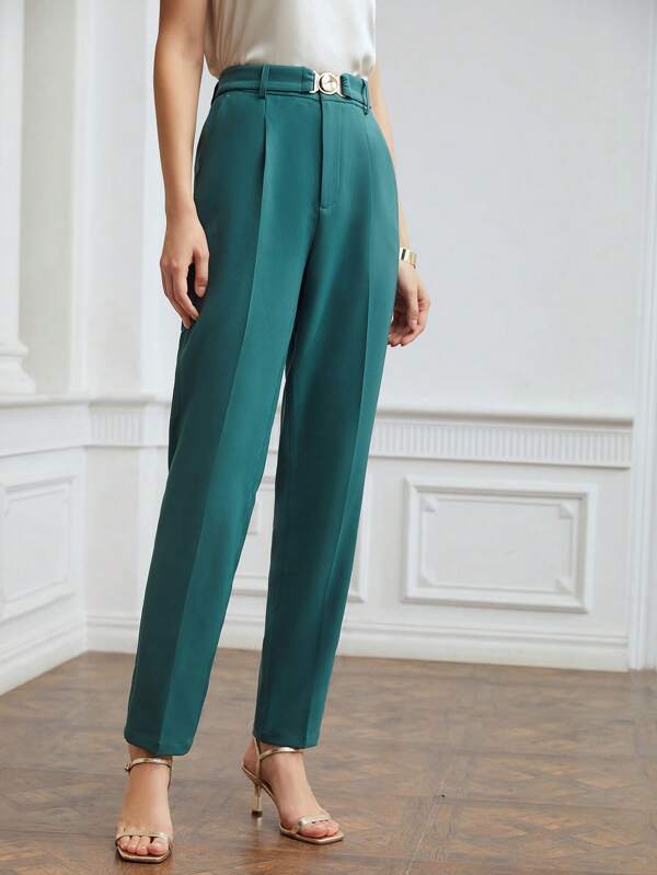 MOTF PREMIUM BELTED PRESSCREASE DRESS PANTS SHEIN USA