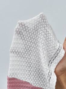 SHEIN LUNE Colourblock Cold Shoulder Tee - Multicolor - View 7