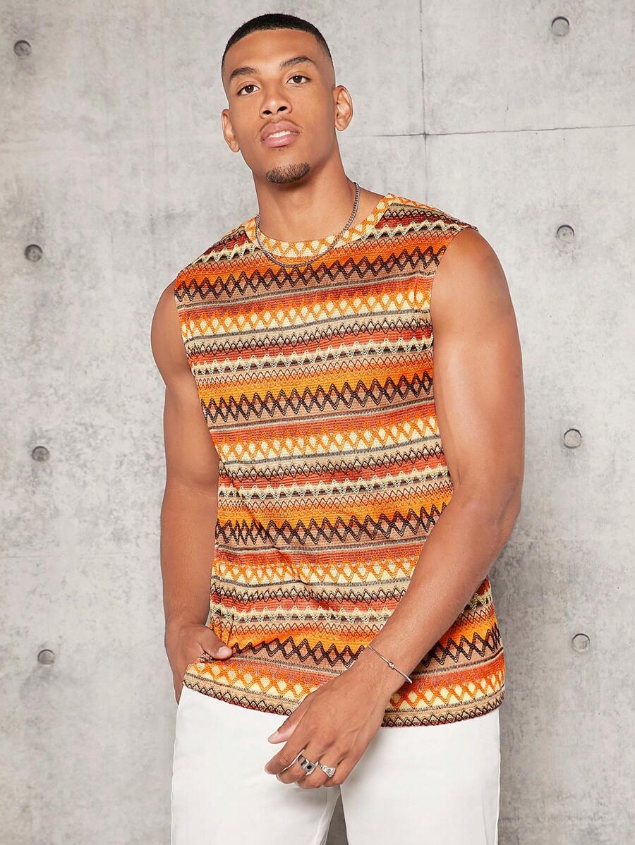 Manfinity VCAY Nam In Địa lý Áo ba lỗ - Nhiều màu - Xem 1