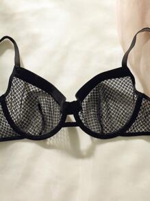 Sujetador con abertura con aro - Negro - Ver 2