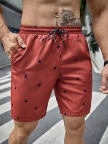 Manfinity VCAY Nam Chất rắn Nút phía trước Áo thun & quần đùi - Nhiều màu - Xem 6