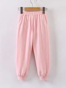 SHEIN 女小童拼接水溶蕾絲衛褲