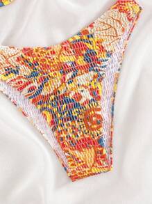 Allover Print Bikini Set For Summer Beach - Multicolor - View 7