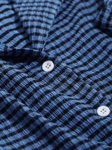 DAZY Lapel Neck Sleeveless Blouse Summer Going Out Tops - Multicolor - View 7