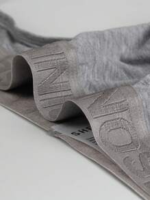 Hombres Suspensorio con estampado de letra - Gris Claro - Ver 4