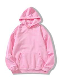 INAWLY Sudadera con capucha forrada térmicamente con bolsillo tipo canguro y cordón, para invierno