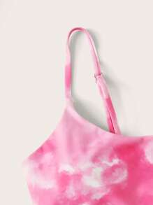 Tie Dye Bikini Top - Hot Pink - View 4