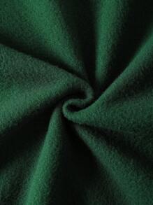 SHEIN LUNE 撲克牌圖案加絨內裏運動衫 - 墨綠色 - 查看 7