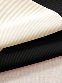 SHEIN EZwear Plus Two Tone Tank Top, Summer - Black - View 4