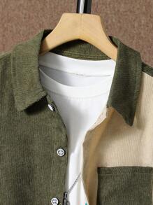 SHEIN Tween Boy Colourblock Shirt & Trousers Without Tee - Multicolor - View 3