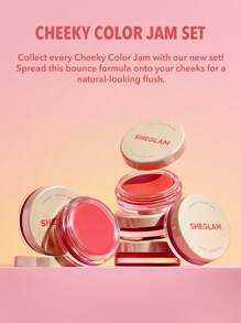 SHEGLAM Cheeky Color Jam-Carnation Dreams 6 Shades Multi-Use Cream Blush Lip Cream Matte Highly Pigmented Natural Blush Powder Face Makeup Blush Rare Graduation Birthday Holiday Summer Fall Autumn Y2K Fancy Fashion Women Brand Makeup Cosmetic Beauty Party Beach Travel Camping Outdoors School Campus Trip Festivals Decor Gift Present Rose Girl Cosplay Best Color Charm Vibe