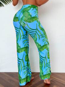 熱帶圖案罩衫長褲 - 彩色 - 查看 2