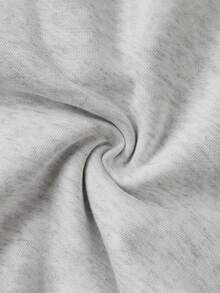 Đứa bé trai Túi kangaroo Một nửa khóa kéo Áo len & Quần nỉ - Xám - Xem 6