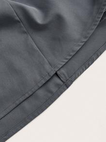 SHEIN EZwear Hơn Túi nắp bên cạnh Nàng tiên cá Hem Váy chở hàng - Xám - Xem 3