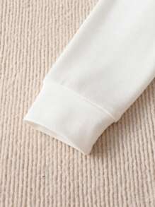 SHEIN Young Boy Letter Graphic Kangaroo Pocket Hoodie & Joggers - Multicolor - View 5