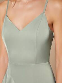 SHEIN Belle Ruffle Trim Cami Bridesmaid Dress