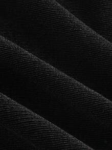 SHEIN MOD Draped Collar Ruched Tank Black Summer Top - Black - View 3