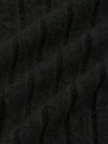 SHEIN MOD 羊腿袖短款T恤 - 黑色 - 查看 5