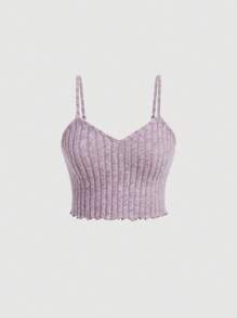 SHEIN MOD 木耳邊吊帶上衣 - 紫丁香色 - 查看 1