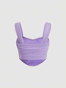 SHEIN MOD Top unicolor fruncido correa ancha