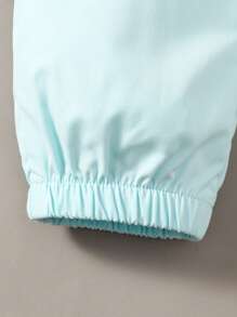 SHEIN Jeune Garçon À Lettres Zippé Top & À Cordon Pantalon