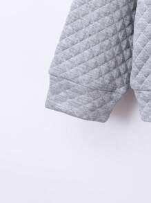 SHEIN Chàng trai trẻ Túi có nắp Nút Lên Áo khoác Without Tee - Xám - Xem 3