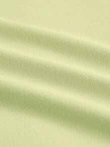 SHEIN BASICS Solid Form Fitted Tee - Yellow - View 4