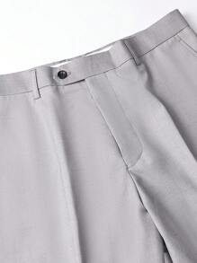 Manfinity Mode Men 1pc Lapel Neck Single Button Blazer & 1pc Suit Trousers - Multicolor - View 6