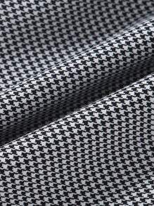 Young Boy Solid Shirt & Houndstooth Pants - Multicolor - View 3