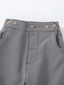Young Boy Solid Shirt & Houndstooth Pants - Multicolor - View 5