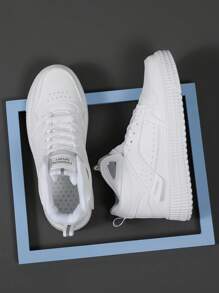 男士休閒和時髦輕便高上衣運動鞋競技鞋舒服和透氣 - 白色 - 查看 6