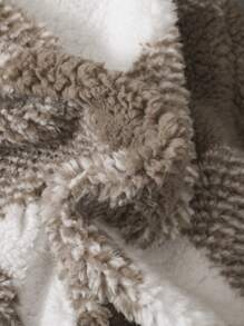 SHEIN Tween Boy Plaid Fleece Fabric Hooded Long Sleeve College Style Coat For Winter - Multicolor - View 3