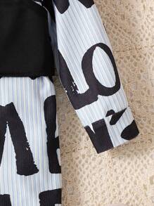 Baby Girl Letter Graphic Shirt Dress & Cami Top