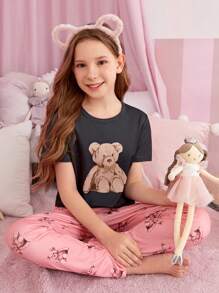 Pijamas Niñas (8-12) Dibujos animados Dulce - Multicolor - Ver 5