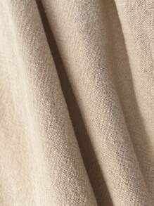 SHEIN Frenchy Twist Front Batwing Sleeve Shirt Dress - Apricot - View 7