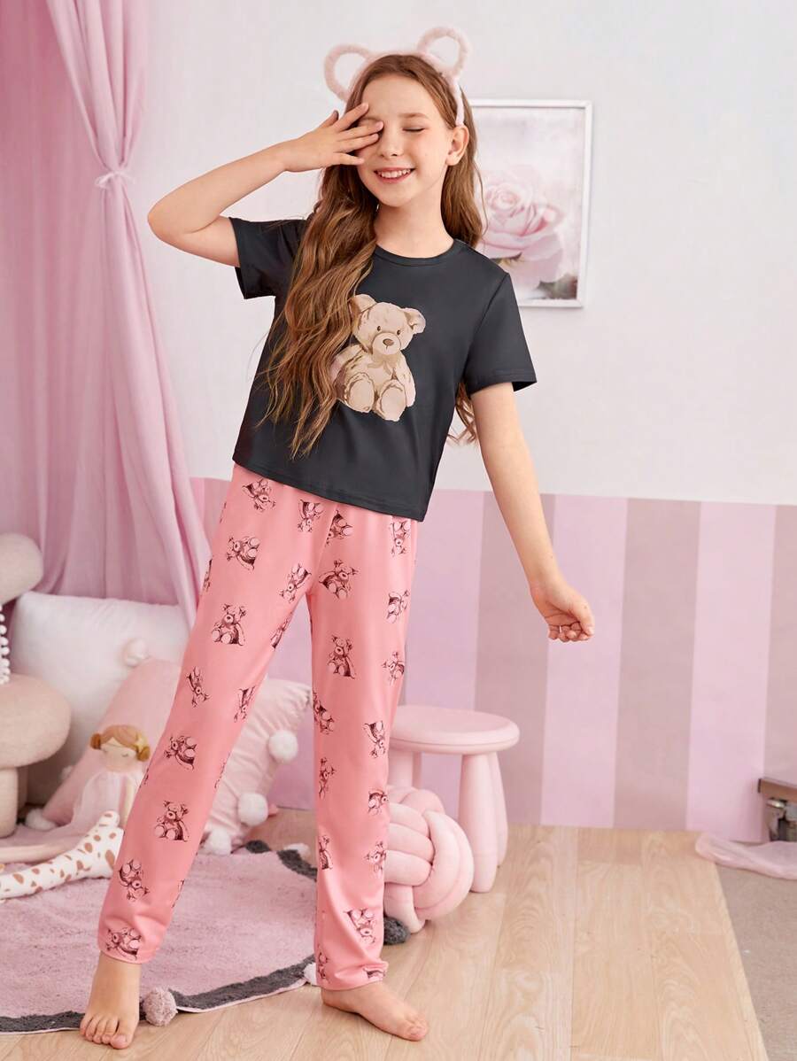 Pijamas Niñas (8-12) Dibujos animados Dulce - Multicolor - Ver 1