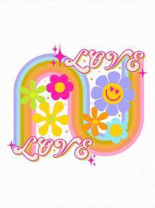 Dear Darling Design Studio Cartoon & Letter Graphic Crop Tank Top - White - View 2